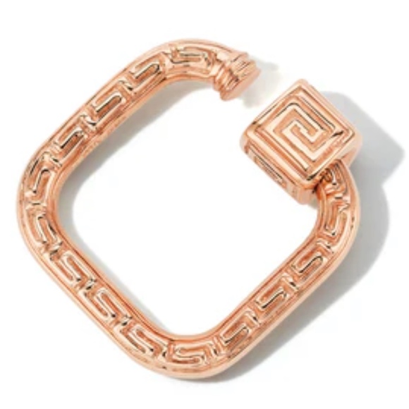 Marla Aaron 14K Etched Meander Lock Charm (OS) - Picture 2 of 9